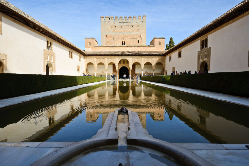 Courtyard of the Myrtles in Alhambra, Granada, Andalusia, Spain Courtyard of the Myrtles in Alhambra, Granada, Andalusia, Spain